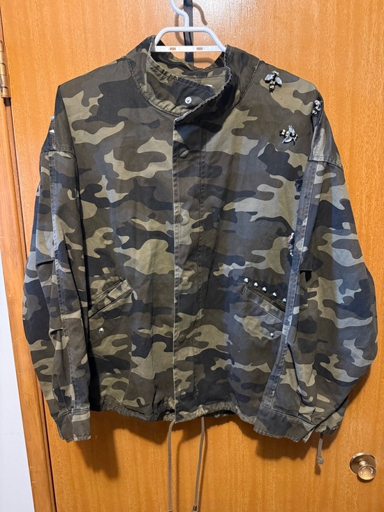 H&M Jackets & Blazers - H&M Men's Olive & Black Camo Field Jacket with Stud Accents